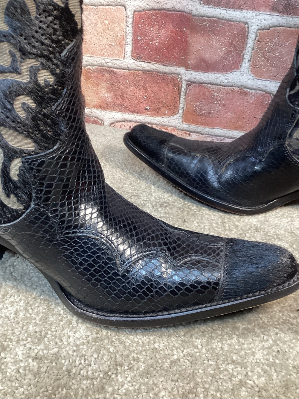Antonio Melani Justine Womens black heeled western boots size 8 - Picture 6 of 10
